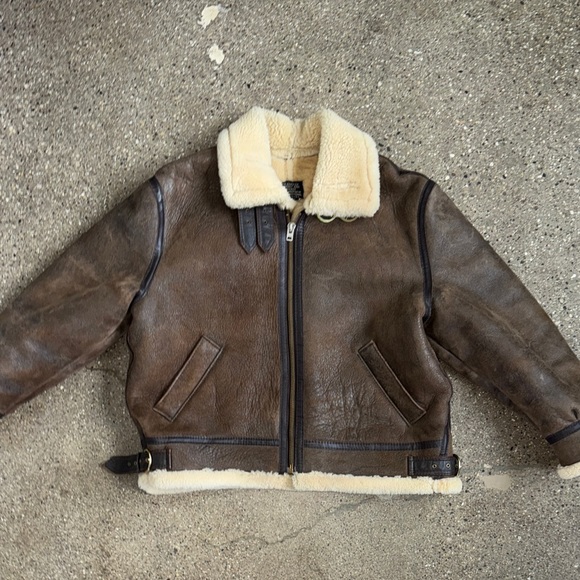 Vintage Other - Vintage B-3 classic WWII sheepskin leather Bomber jacket